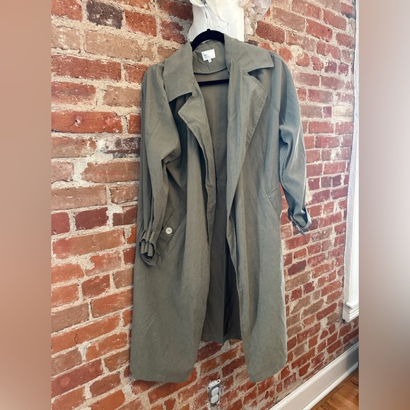 dee elle Jackets & Blazers - dee elle Olive Trench Coat
